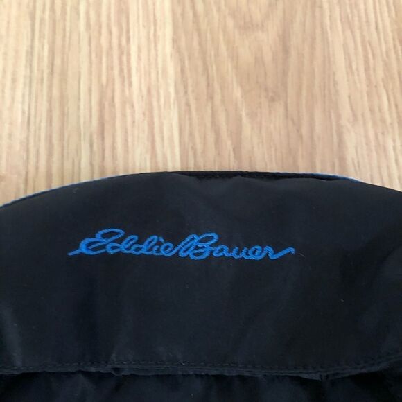 EDDIE BAUER Windbreaker Full Zip Black/Blue Jacket - Picture 6 of 7